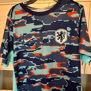 Netherlands National Team Nike 2024 Academy Pro Pre-Match Top - Blue